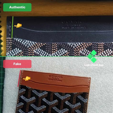 fake vs real goyard card holder